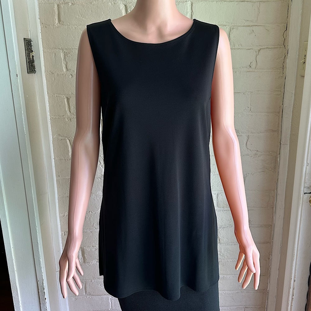Liz Claiborne collection size large black comfy stretch basic tank top blouse